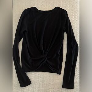 Lululemon Black Long Sleeve Twist Top